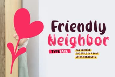 Friendly Neighbor Font by Rifki (7ntypes) — Script Handwritten Font — thumbnail 1