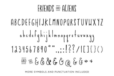 Friends and Aliens Font by Running With Foxes — Script Handwritten Font — thumbnail 3