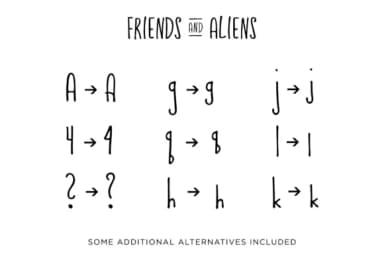 Friends and Aliens Font by Running With Foxes — Script Handwritten Font — thumbnail 4