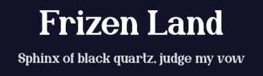 Frizen Land by Gilang Ternadho — Serif Font — thumbnail 2