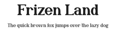 Frizen Land by Gilang Ternadho — Serif Font — thumbnail 1