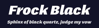 Frock Black by Wahyu & Sani Co. — Sans Serif Font — thumbnail 2