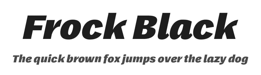 Frock Black by Wahyu & Sani Co. — Sans Serif Font