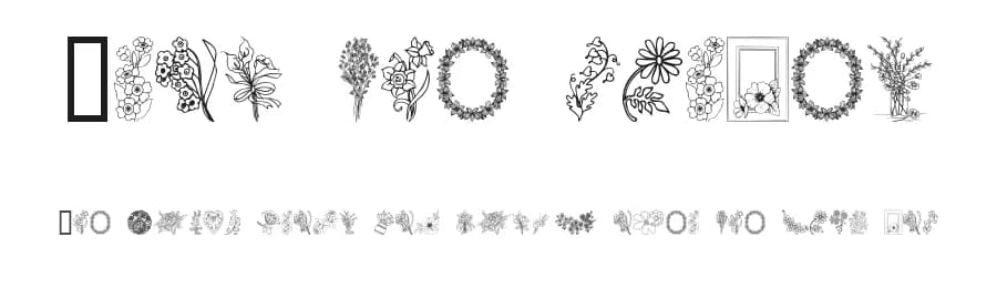 From the garden by House of Lime — Dingbats Font