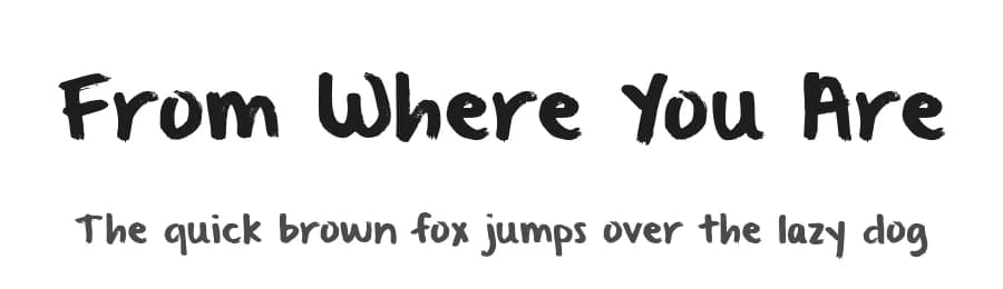 From Where You Are by Kimberly Geswein — Script Handwritten Font