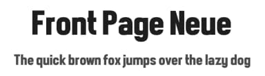 Front Page Neue by Chequered Ink — Sans Serif Font — thumbnail 1