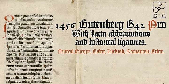 1456 Gutenberg B42 Pro by GLC Foundry — Blackletter Font