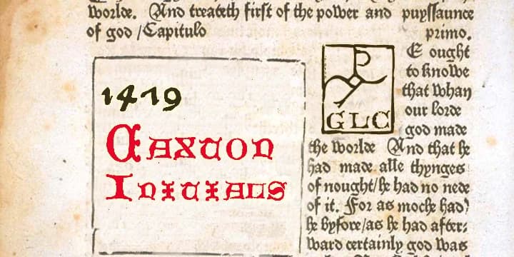 1479 Caxton Initials by GLC Foundry — Blackletter Font