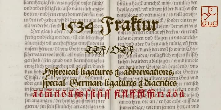 1534 Fraktur by GLC Foundry — Blackletter Font