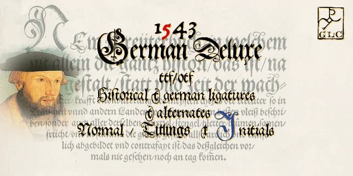 1543 German Deluxe by GLC Foundry — Blackletter Font