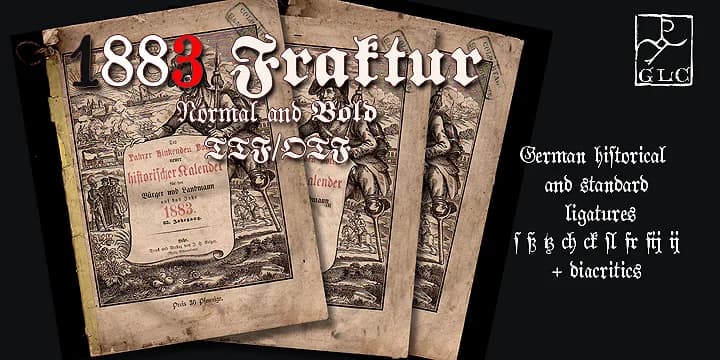 1883 Fraktur by GLC Foundry — Blackletter Font