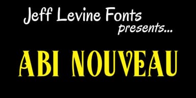 ABI NOUVEAU JNL by Jeff Levine Fonts — Decorative Font — thumbnail 1