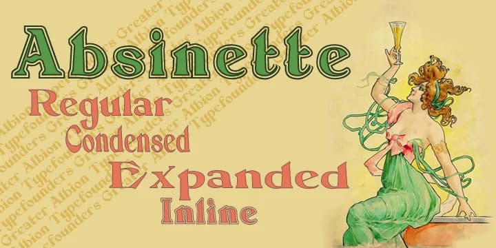 Absinette by Greater Albion Typefounders — Decorative Font