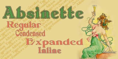 Absinette by Greater Albion Typefounders — Decorative Font — thumbnail 1