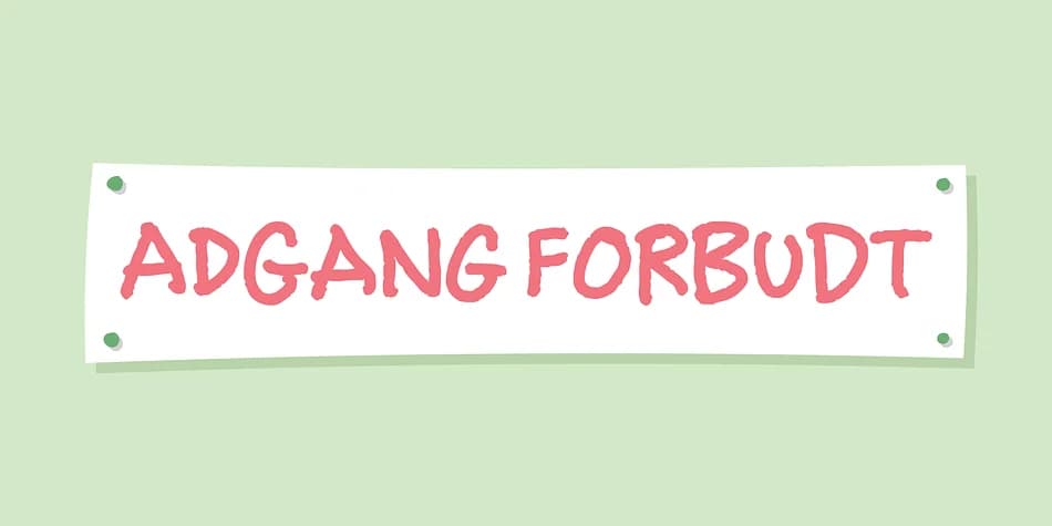 Adgang Forbudt by Bogstav — Display Font