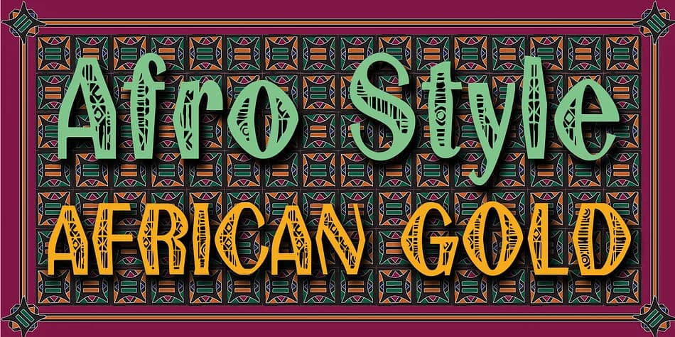 African Gold by Scholtz Fonts — Display Font