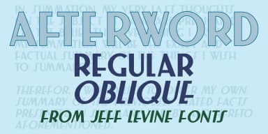 AFTERWORD JNL by Jeff Levine Fonts — Decorative Font — thumbnail 1