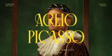 Aglio Picasso by Jolicia Type — Decorative Font — thumbnail 1