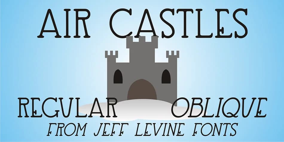AIR CASTLES JNL by Jeff Levine Fonts — Decorative Font