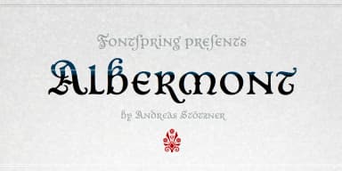 Albermont by Andreas Stötzner — Blackletter Font — thumbnail 1