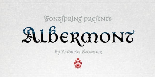 Albermont by Andreas Stötzner — Blackletter Font