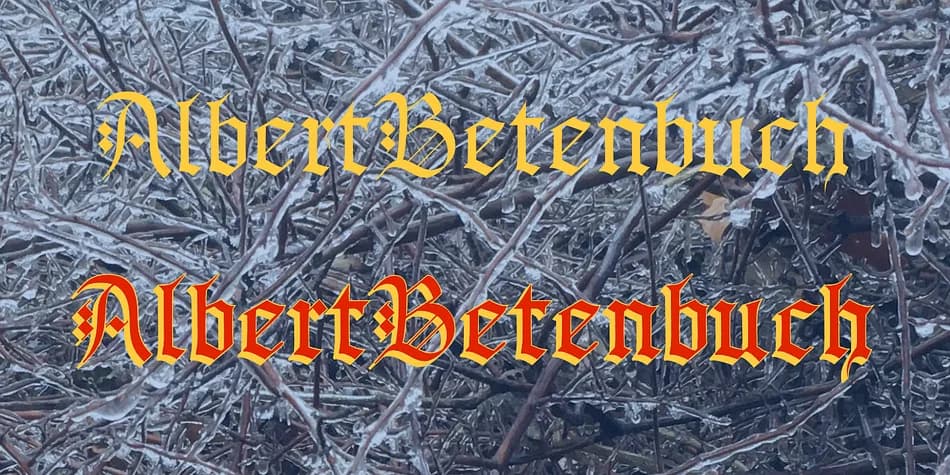 AlbertBetenbuch by Ingrimayne Type — Blackletter Font