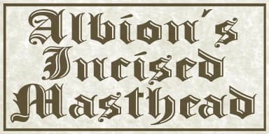 Albion's Incised Masthead by Greater Albion Typefounders — Blackletter Font — thumbnail 2