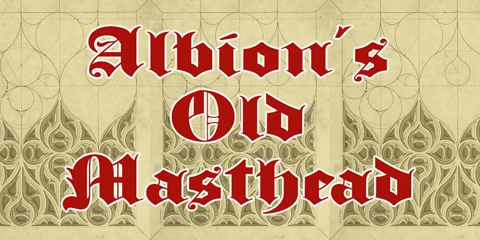 Albion's Old Masthead by Greater Albion Typefounders — Blackletter Font