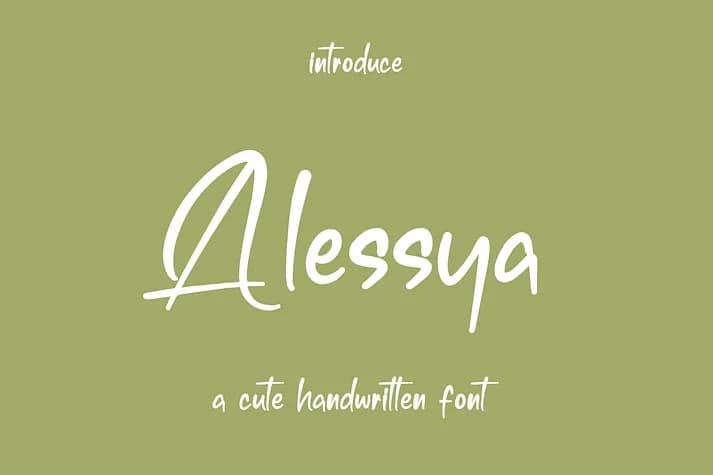 Alessya by Ayska — Script Handwritten Font — preview 1