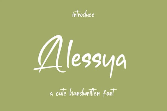 Alessya by Ayska — Script Handwritten Font