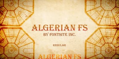 ALGERIAN FS by FontSite Inc. — Decorative Font — thumbnail 1