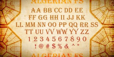 ALGERIAN FS by FontSite Inc. — Decorative Font — thumbnail 2