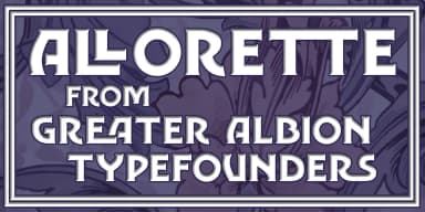 Allorette by Greater Albion Typefounders — Decorative Font — thumbnail 2