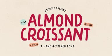 ALMOND CROISSANT by type peace — Display Font — thumbnail 1