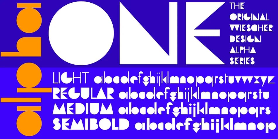 AlphaOne by Wiescher-Design — Display Font