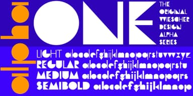 AlphaOne by Wiescher-Design — Display Font — thumbnail 1