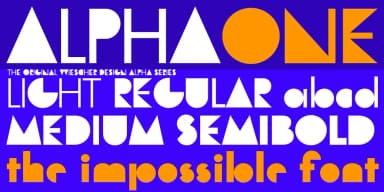 AlphaOne by Wiescher-Design — Display Font — thumbnail 2