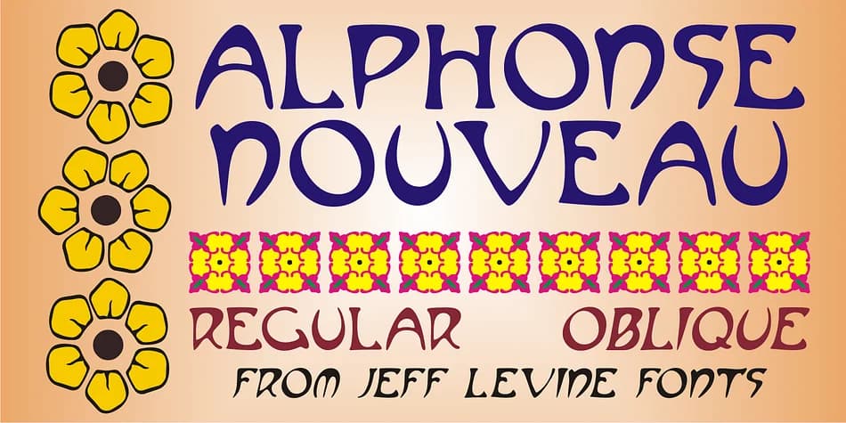 ALPHONSE NOUVEAU JNL by Jeff Levine Fonts — Decorative Font