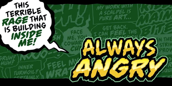 ALWAYS ANGRY BB by Blambot — Decorative Font