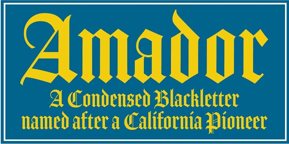 Amador by Parkinson Type Design — Blackletter Font