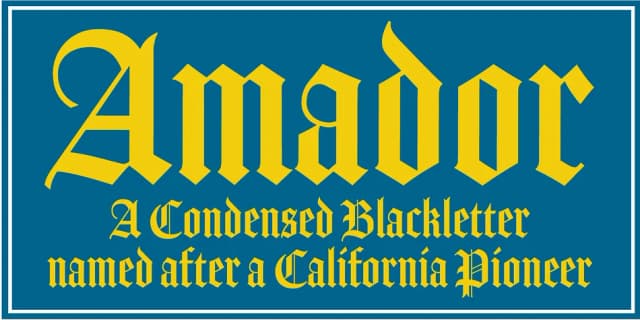 Amador by Parkinson Type Design — Blackletter Font
