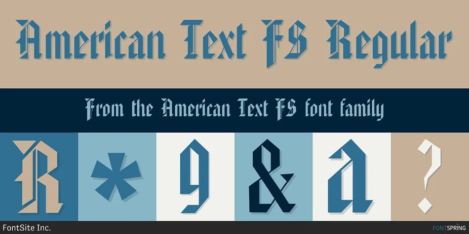 American Text FS by FontSite Inc. — Blackletter Font