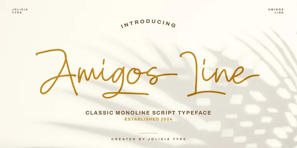 Amigos Line by Jolicia Type — Script Handwritten Font