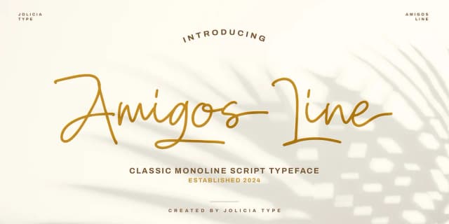 Amigos Line by Jolicia Type — Script Handwritten Font