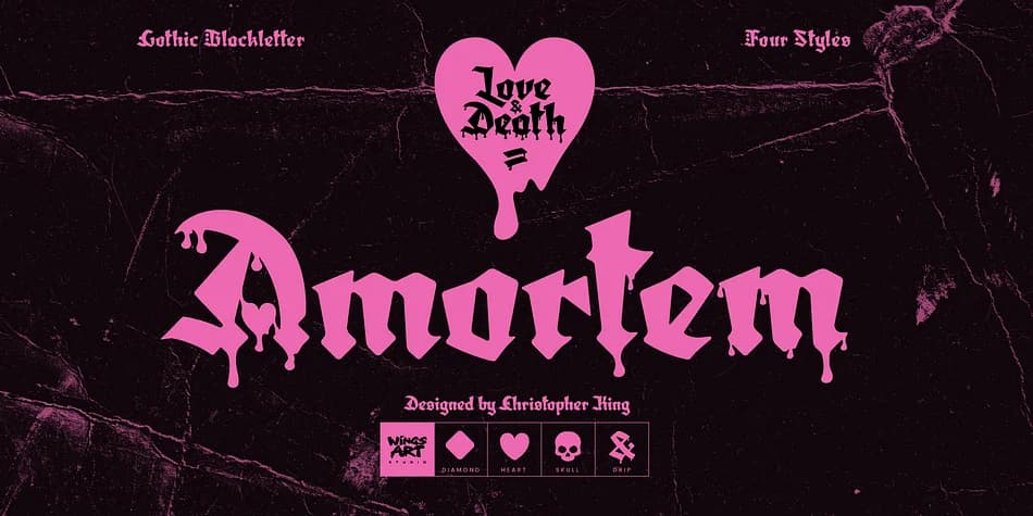 Amortem by Wingsart Studio — Display Font
