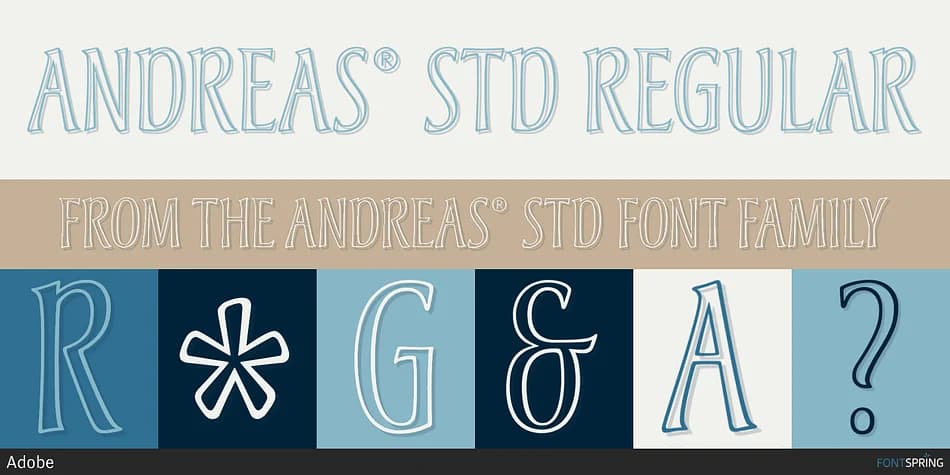 ANDREAS® STD by Adobe — Decorative Font