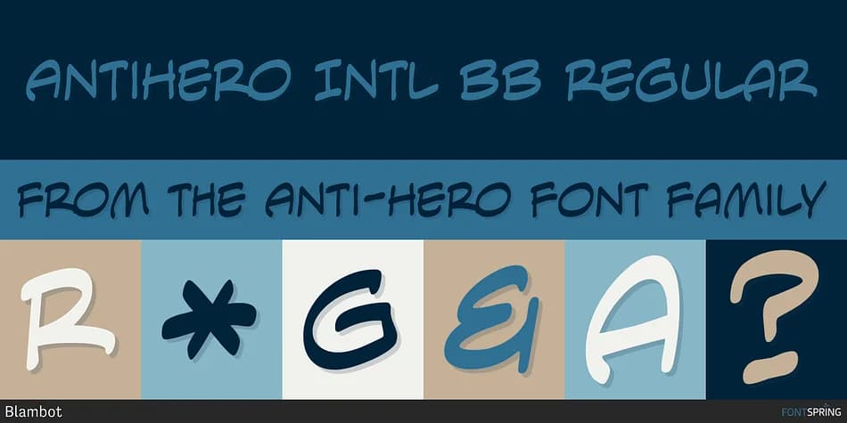 ANTI-HERO by Blambot — Decorative Font