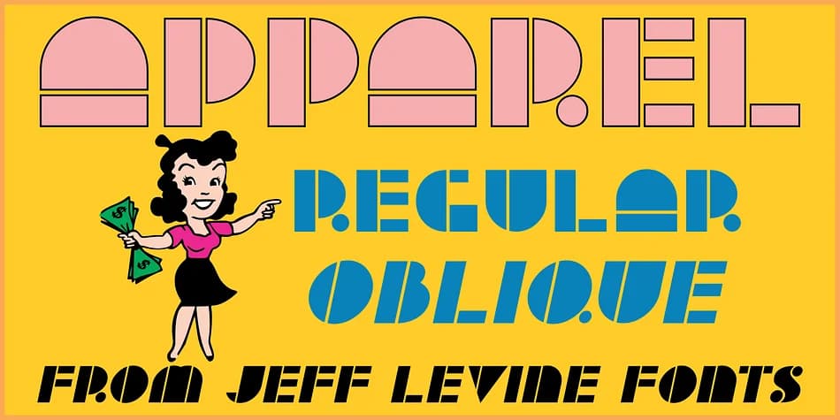 APPAREL JNL by Jeff Levine Fonts — Decorative Font