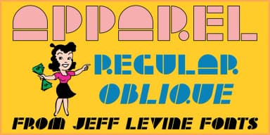 APPAREL JNL by Jeff Levine Fonts — Decorative Font — thumbnail 1