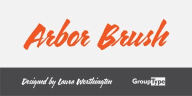 Arbor Brush by FontHaus — Display Font — thumbnail 1